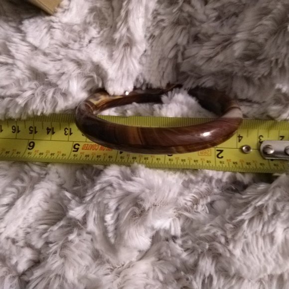 Genuine Tiger-Eye Bangle Bracelets - Picture 7 of 13